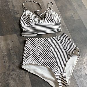 Striped swimsuit